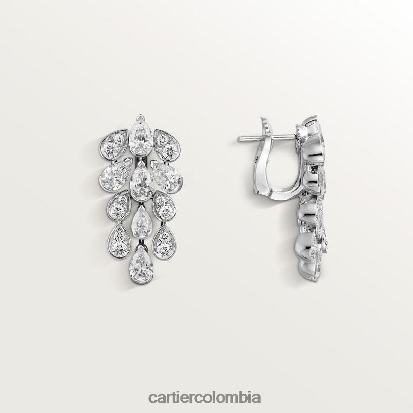 joyería Cartier pendientes de lluvia elegante V0HXJN697