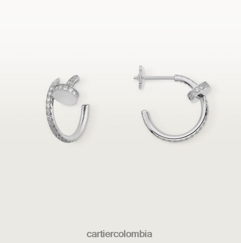 joyería Cartier pendientes juste un clou Oro blanco V0HXJN617