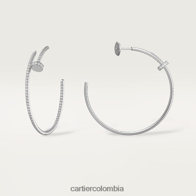 joyería Cartier pendientes juste un clou Oro blanco V0HXJN618