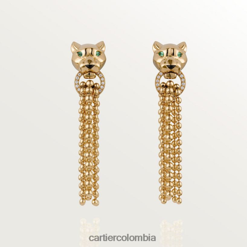 joyería Cartier pendientes pantera oro amarillo V0HXJN636