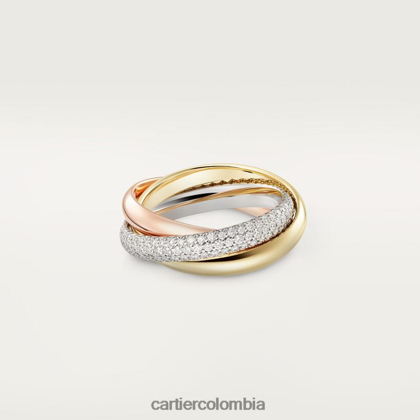 joyería Cartier anillo clásico de la trinidad 3 oros V0HXJN60