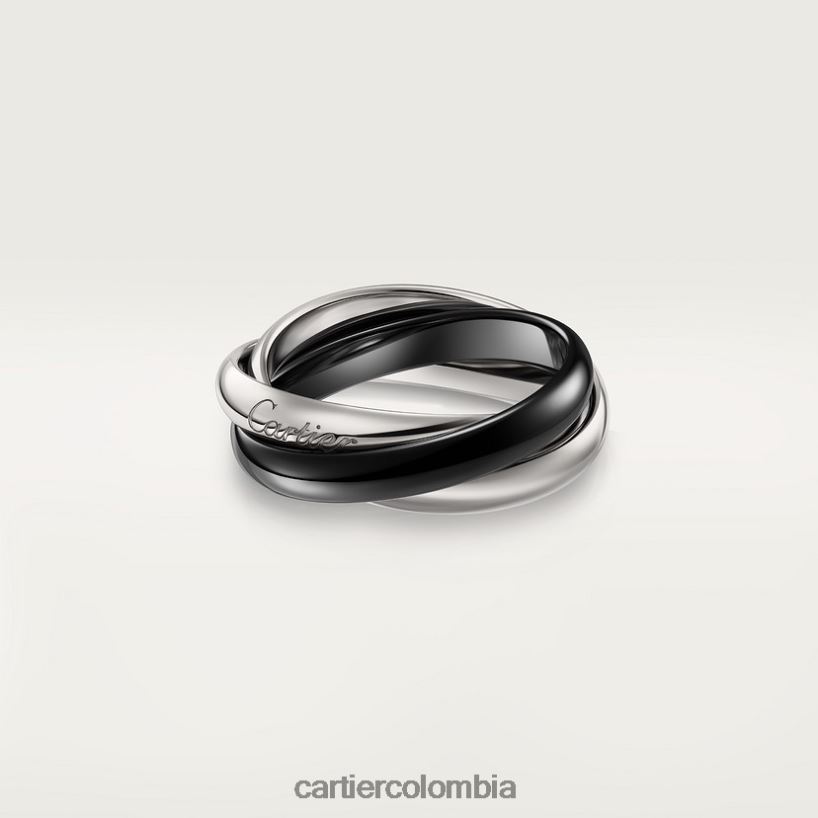 joyería Cartier anillo clásico de la trinidad en cerámica Oro blanco V0HXJN53