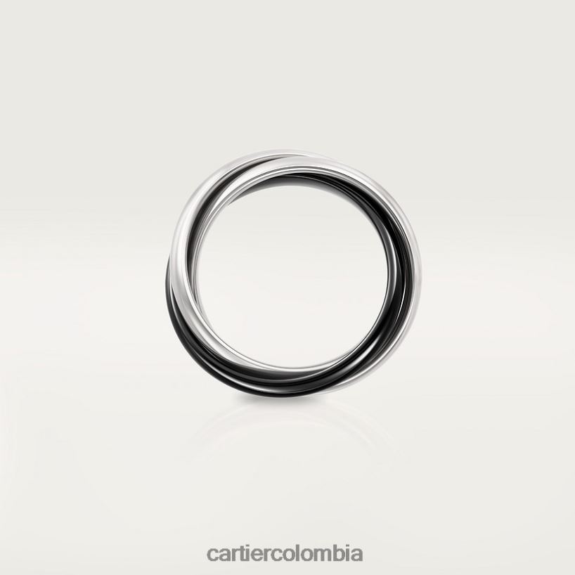 joyería Cartier anillo clásico de la trinidad en cerámica Oro blanco V0HXJN53