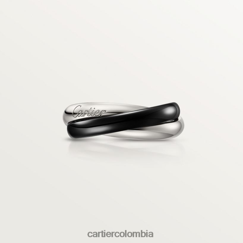 joyería Cartier anillo clásico de la trinidad en cerámica Oro blanco V0HXJN53