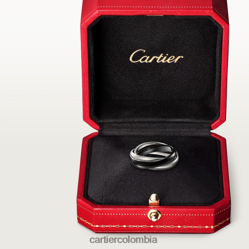 joyería Cartier anillo clásico de la trinidad en cerámica Oro blanco V0HXJN53