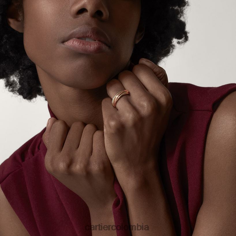joyería Cartier anillo de la trinidad 3 oros V0HXJN54