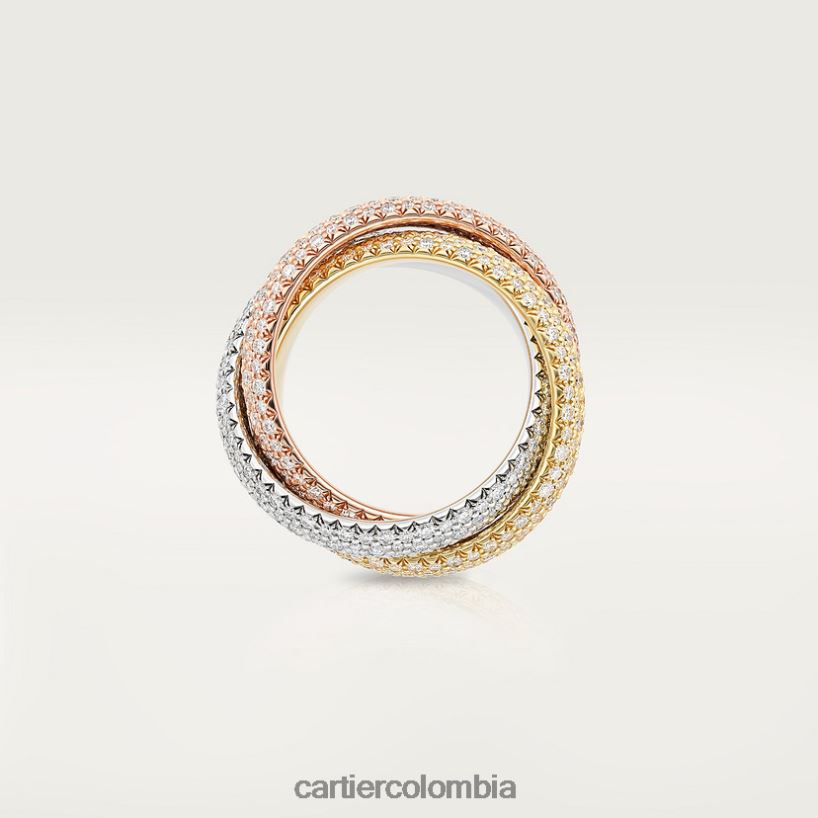 joyería Cartier anillo de la trinidad 3 oros V0HXJN63