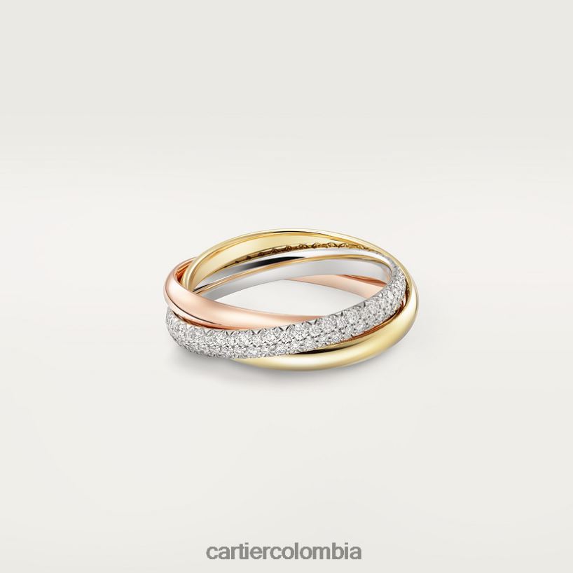 joyería Cartier anillo trinidad, modelo pequeño 3 oros V0HXJN59