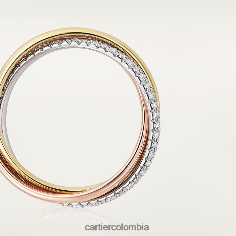 joyería Cartier anillo trinidad, modelo pequeño 3 oros V0HXJN59