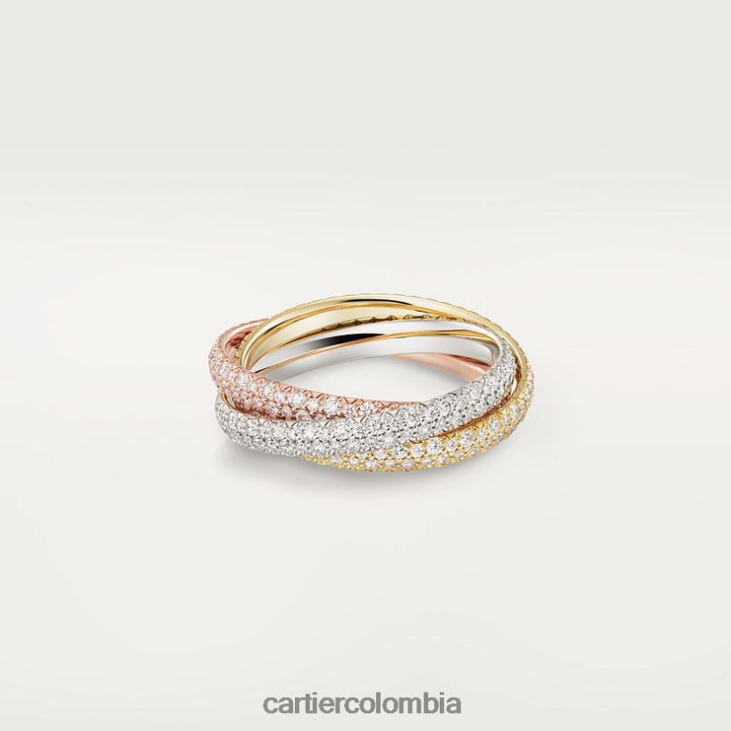 joyería Cartier anillo trinidad, modelo pequeño 3 oros V0HXJN61