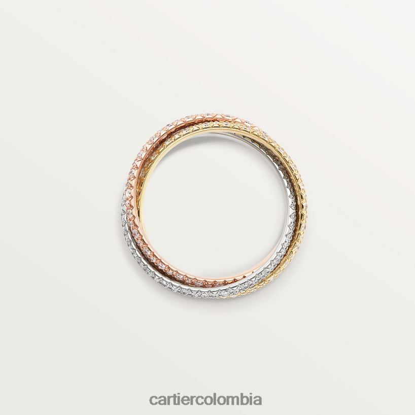 joyería Cartier anillo trinidad, modelo pequeño 3 oros V0HXJN61