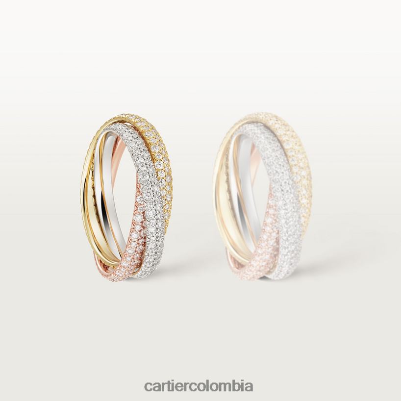 joyería Cartier anillo trinidad, modelo pequeño 3 oros V0HXJN61